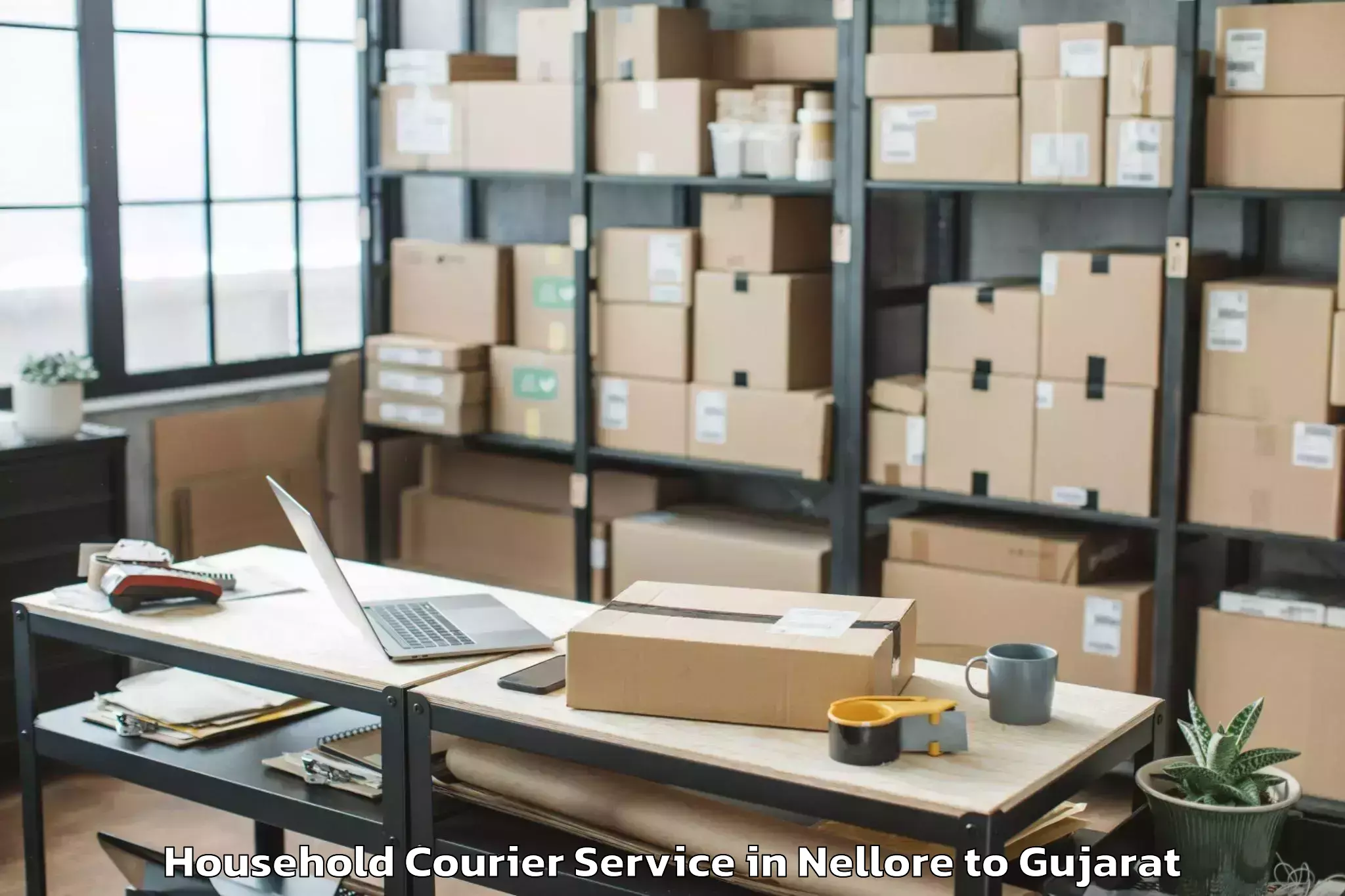 Nellore to Crystal Mall Rajkot Household Courier